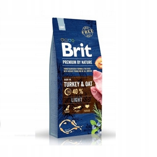 Brit Premium By Nature Light Indyk 15kg Bezzbożowa sucha karma dla psa