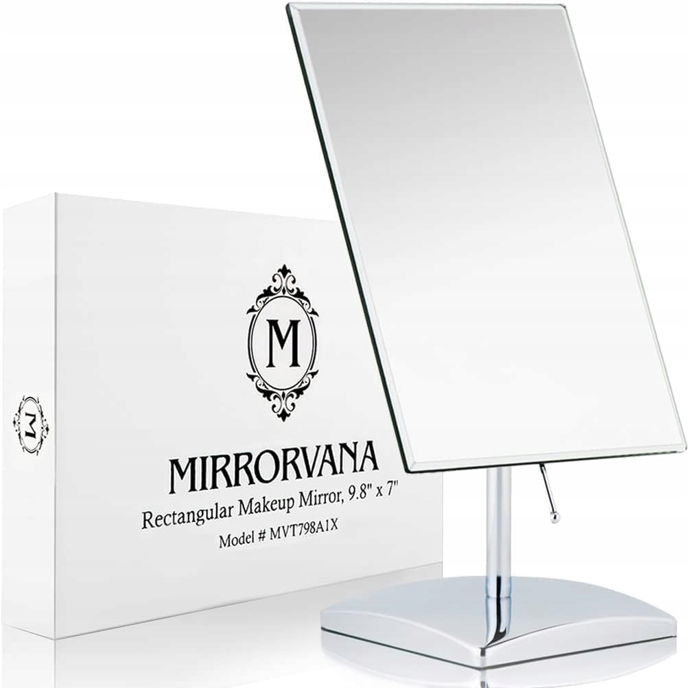 Mirrorvana zrcadlo obdélníkové klasické stříbrné na make-up desku