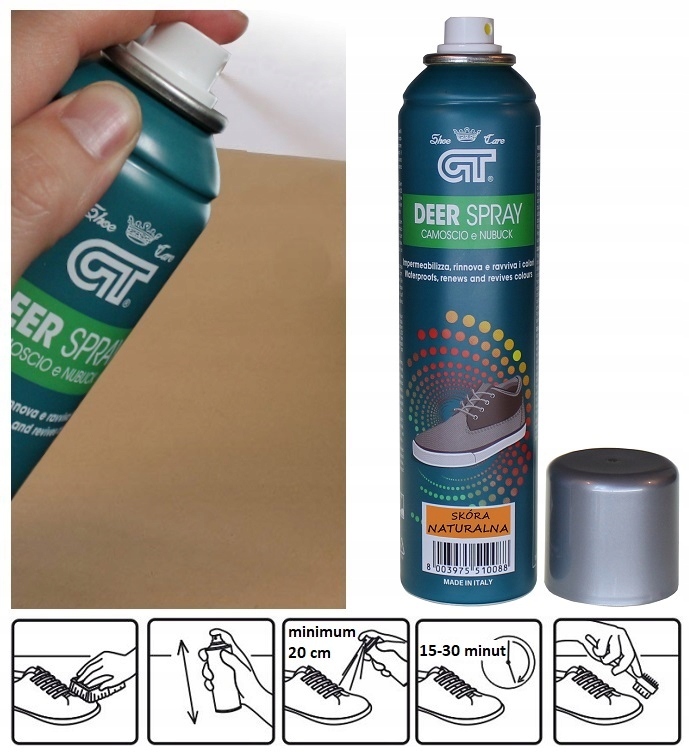 FARBA PASTA RENOWATOR SPRAY DO ZAMSZU NUBUKU BUTÓW Płeć uniseks