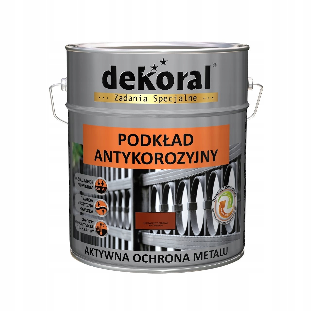 Dekoral Podkład Antykorozyjny Unikor 10L Czerwony Tlenkowy