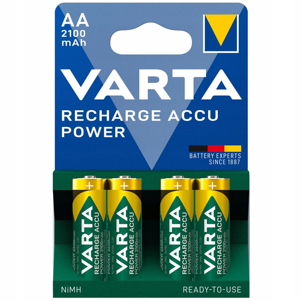 

Akumulatorki baterie Varta R6 Aa 2100mAh 4 szt