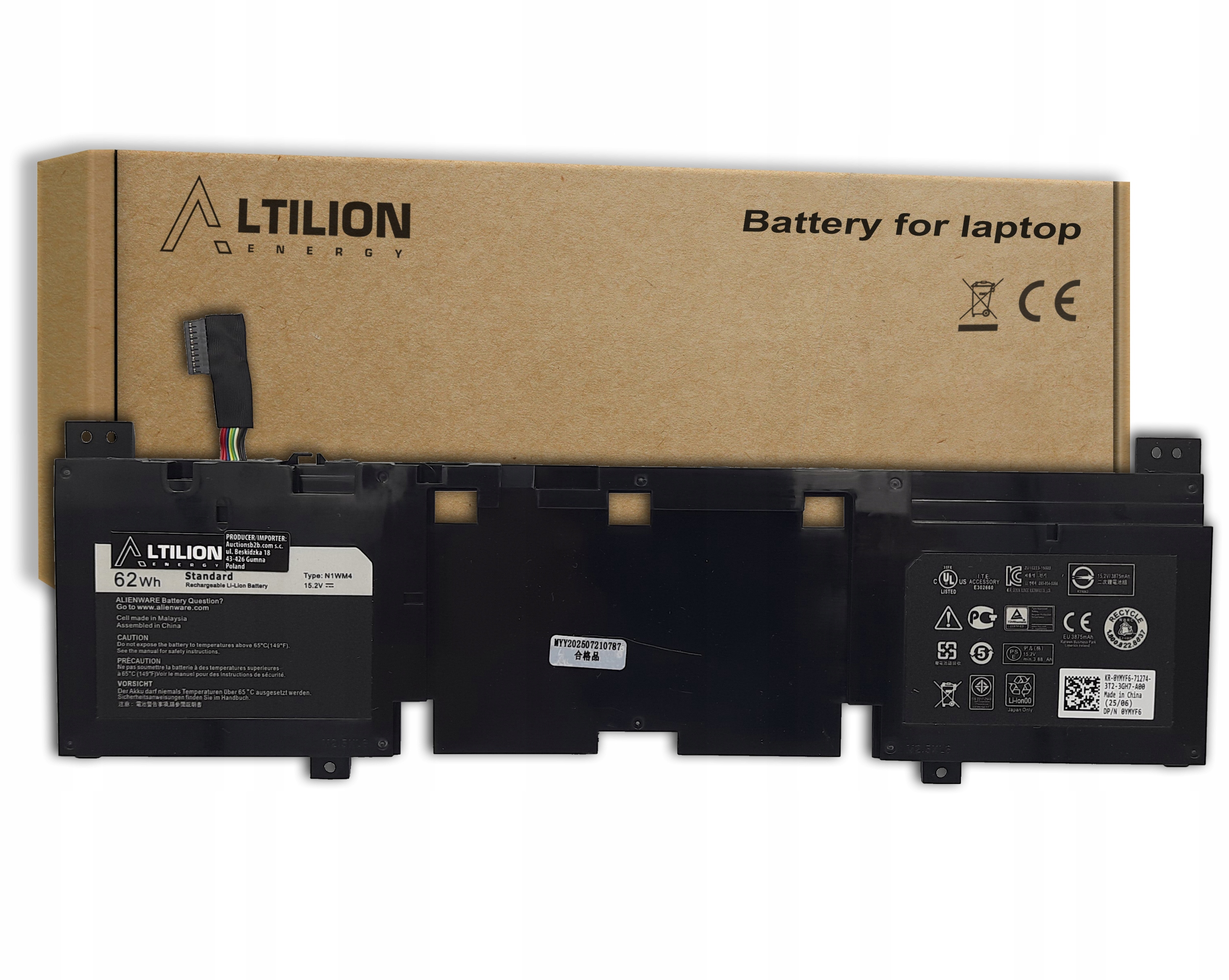 Batéria Altilion Energy N1WM4 kompatibilná s Dellom