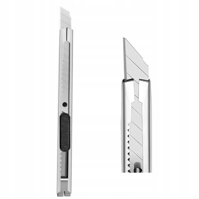 NÓŻ DO PAPIERU METALOWY NOŻYK 9 MM OSTRZE ŁAMANE