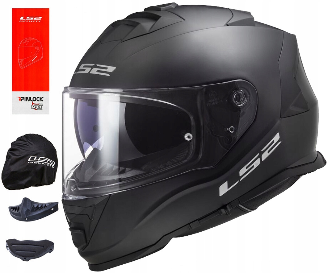 LS2 Kask Motocyklowy Integralny Z Blendą FF800 Storm II Solid Black Matt L