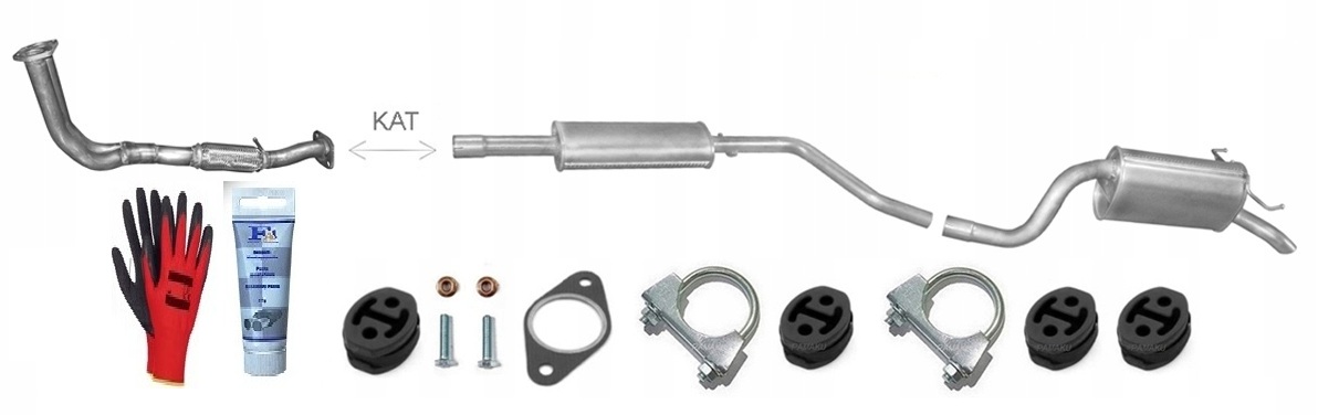 Fiat Punto II 1.9 Ds Diesel 44 kW (1999-2006) Výfukový SYSTÉM+bonus