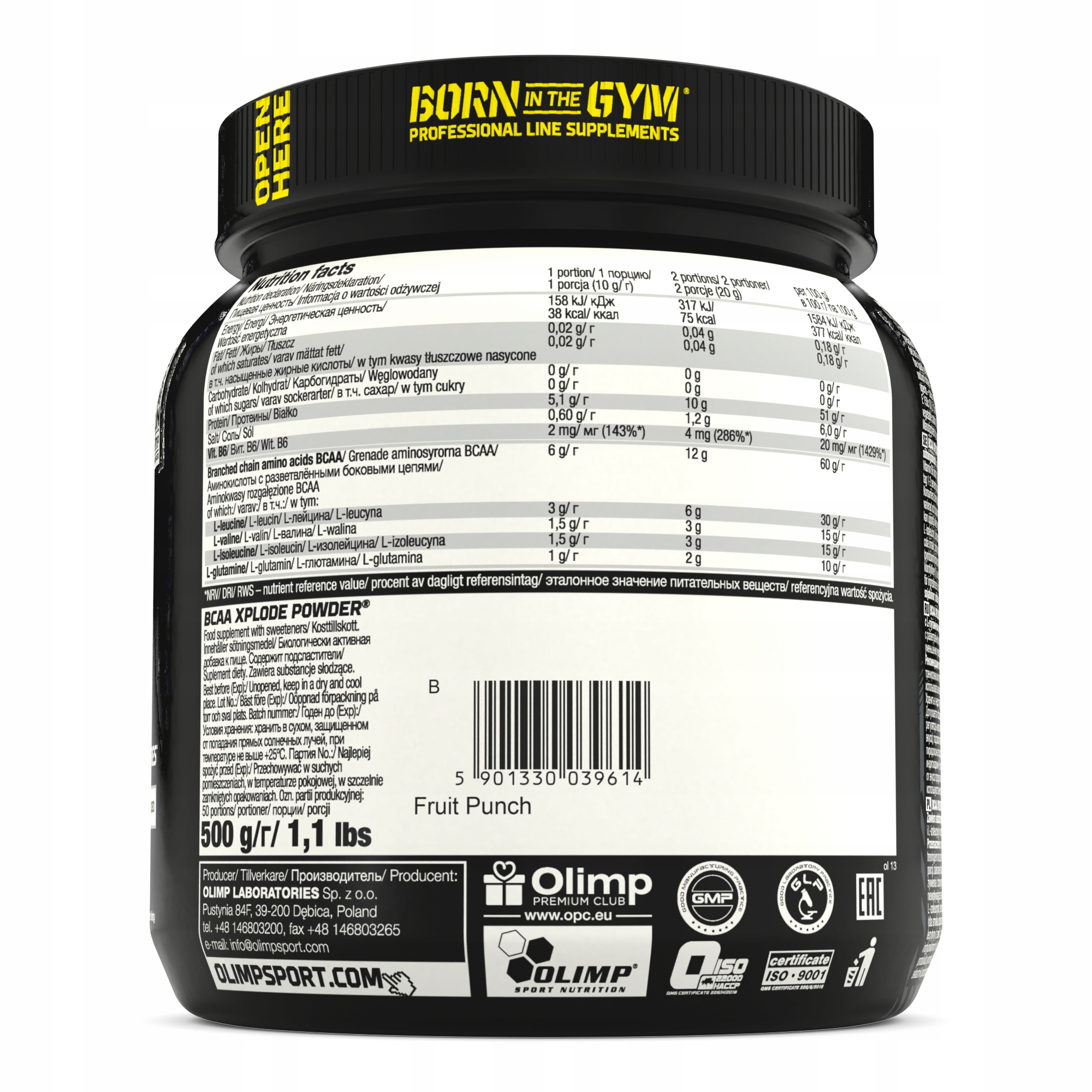 OLIMP BCAA XPLODE POWDER 500g MOCNE AMINOKWASY Wyrób medyczny nie