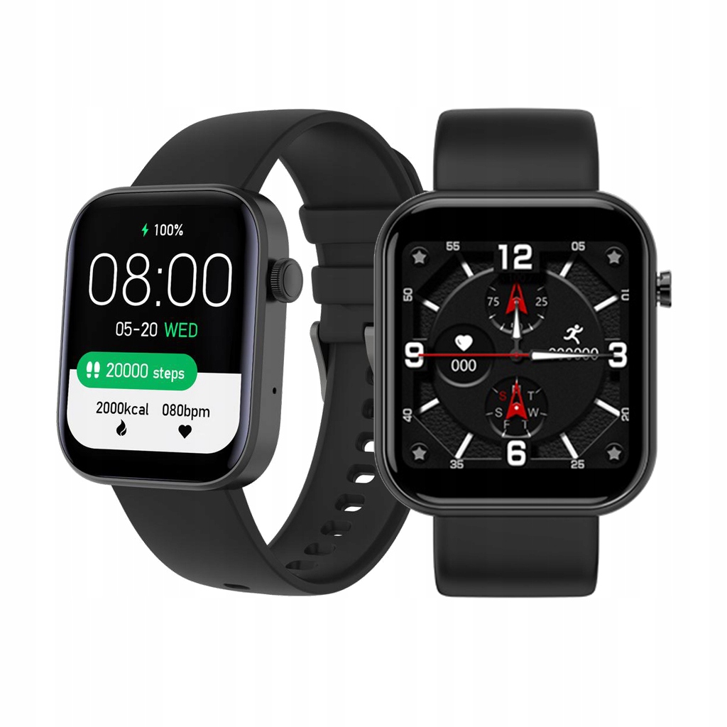 SMARTWATCH ZEGAREK SPORTOWY ROZMOWY MĘSKI GPS SMART WATCH SPORT DAMSKI ...