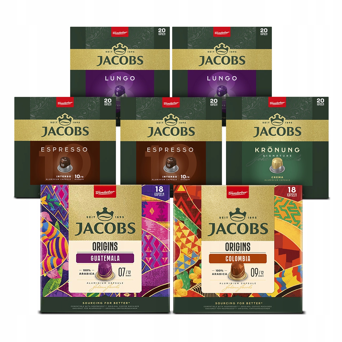 Kapsułki Jacobs do Nespresso(r)* mix 6+1 opakowanie Gratis!