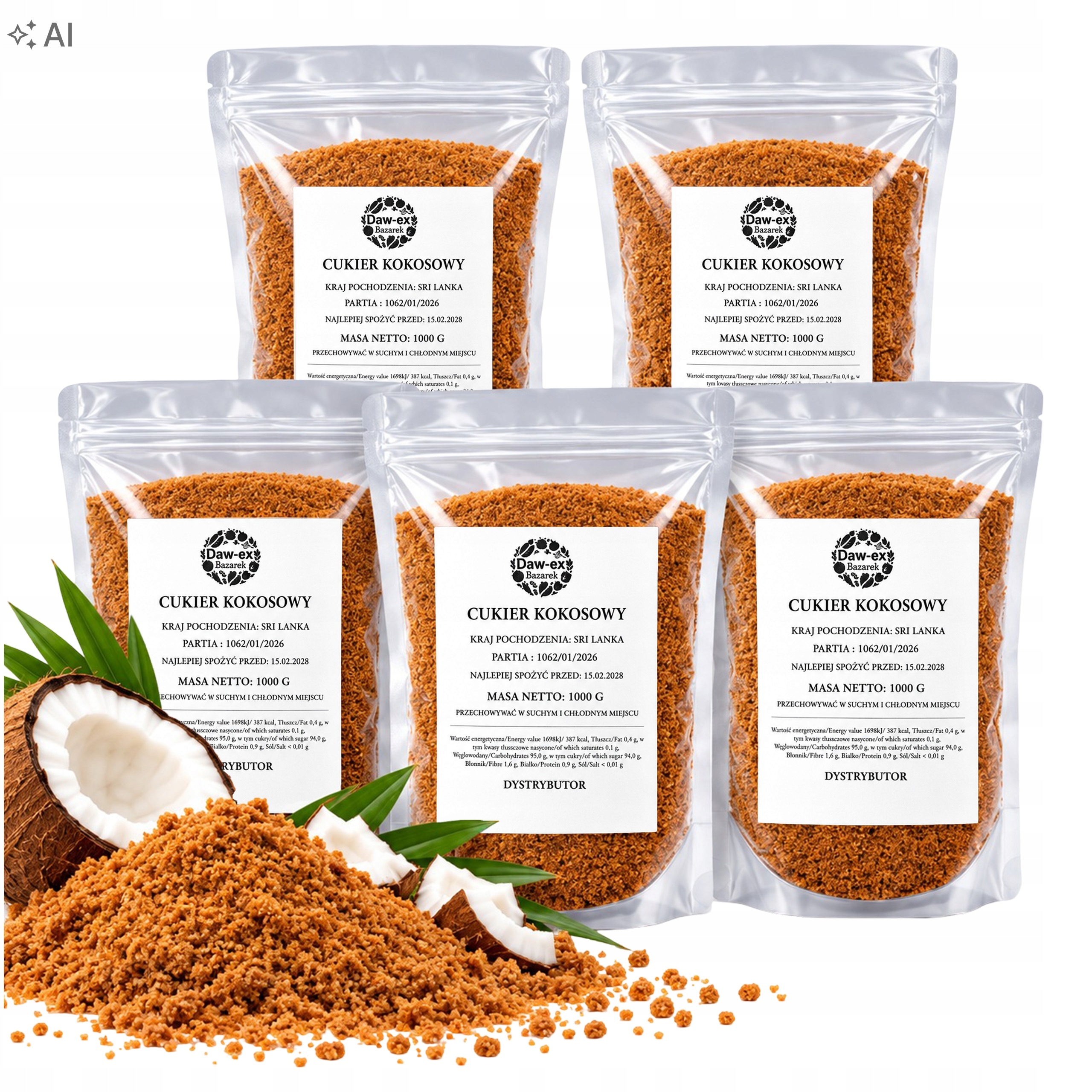 Cukr 5 Kg Přírodní Náhrada Bio Cukru Zdravé Sladidlo Premium
