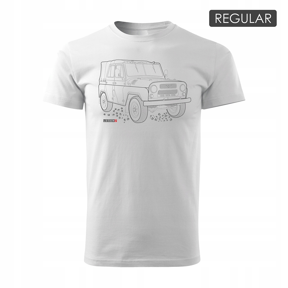 

Koszulka z samochodem Uaz 469 452 auto Prl 4x4