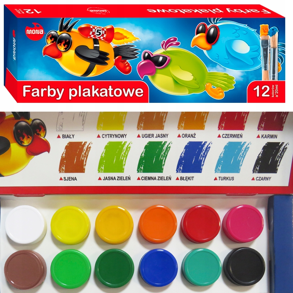 

Farby plakatowe Majewski Mona, x 20 ml