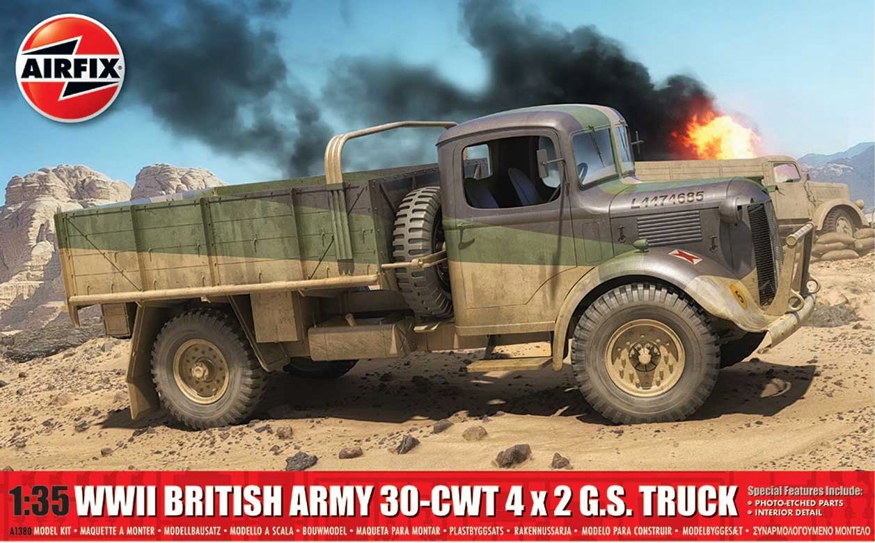 Airfix 1380 1/35 Wwii britská armáda 30-cwt 4x2 Gs Truck