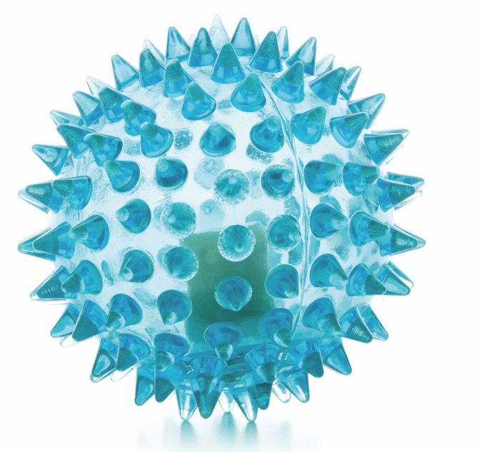 

Piłka migocząca z kolcami Led niebieska 5,5 cm.