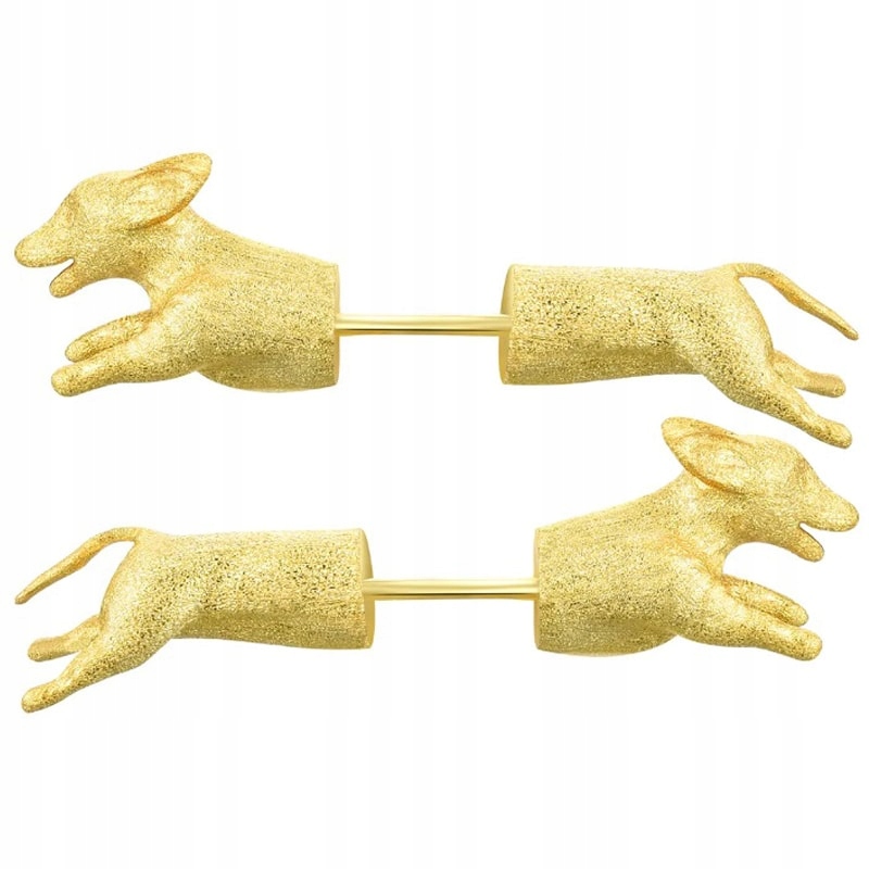 Náušnice Zlaté Náušnice Pejsci Stříbro 925 Náušnice Móda Trusky