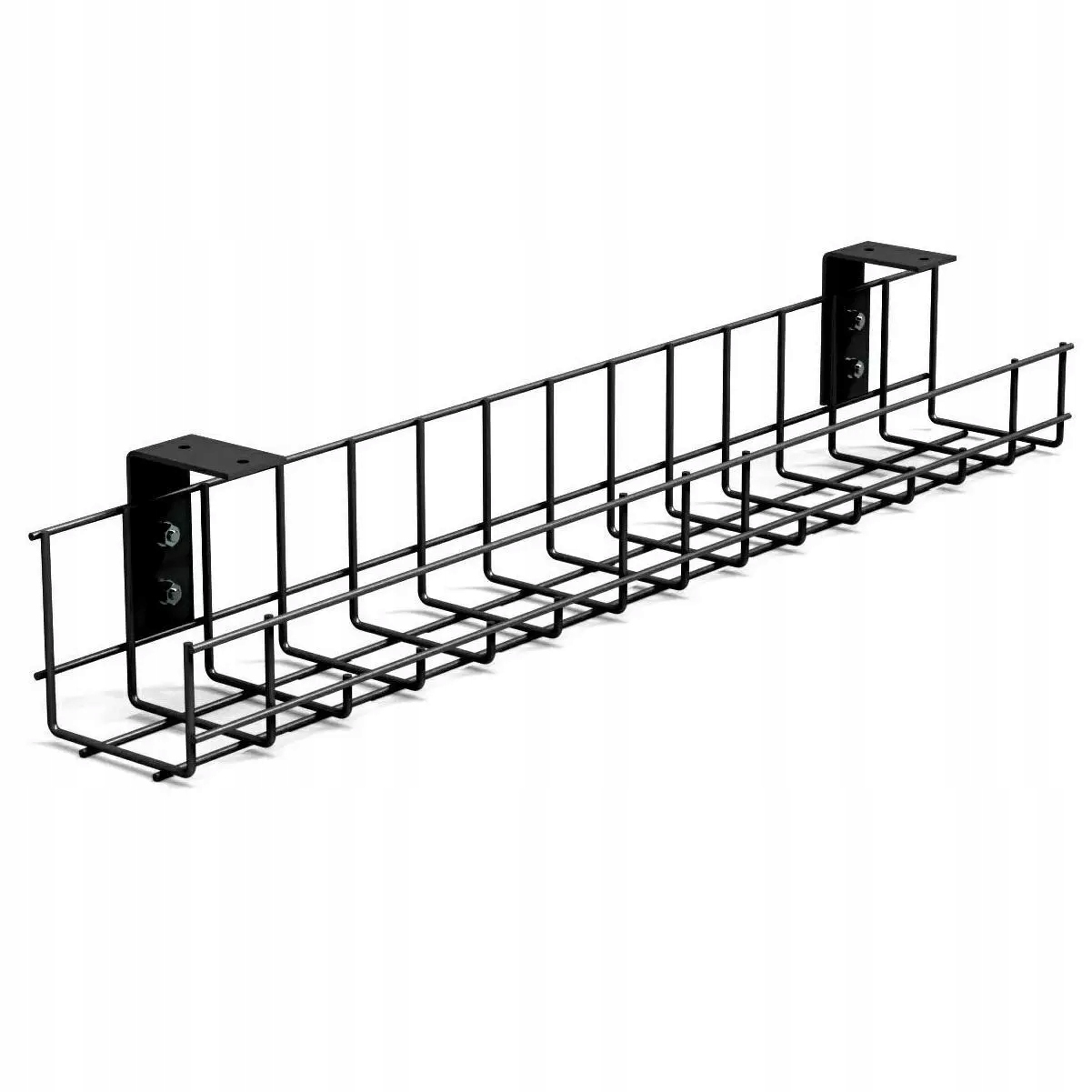 Organizer kanał na kable koszyk podblatowy biurkowy L-760mm czarny
