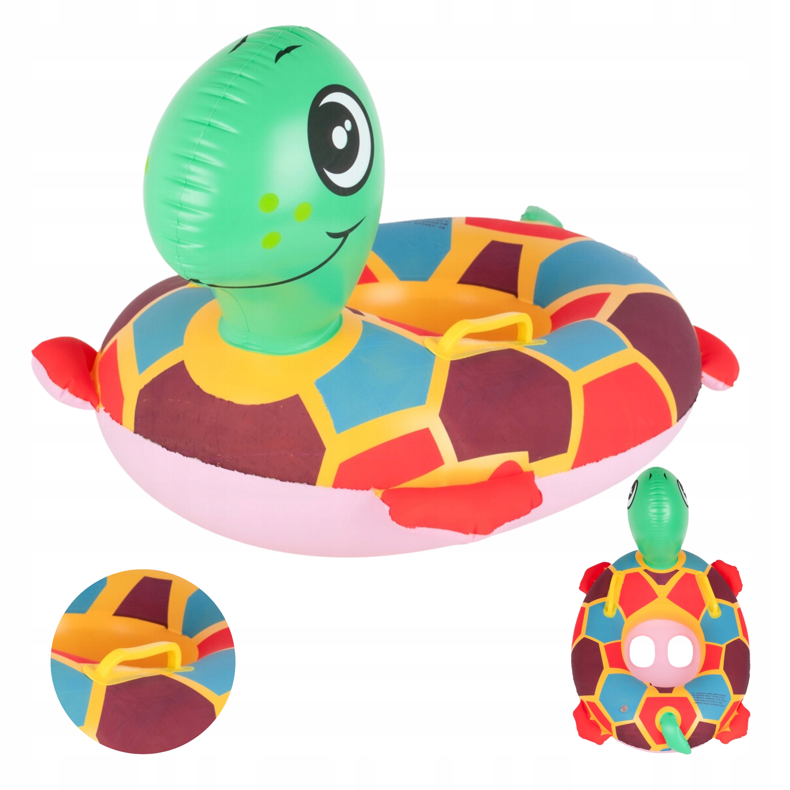 Koło dmuchane z miejscem na nogi Żółwik
