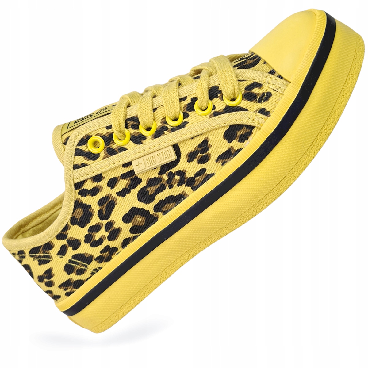 

trampki damskie panterka Big Star żółte JJ274616