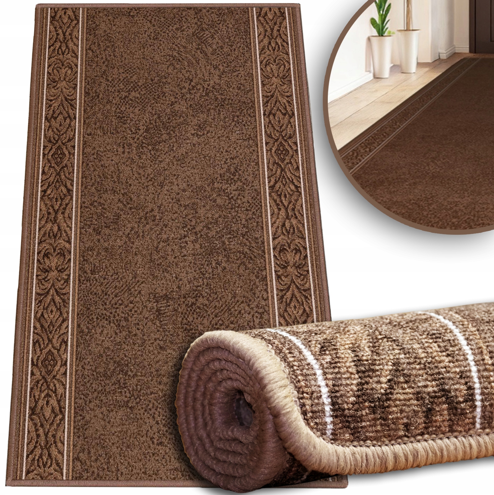 Dywanik Mata Miękki Dywan Antypoślizgowy Uniwersalny Dekoracyjny 80x200cm