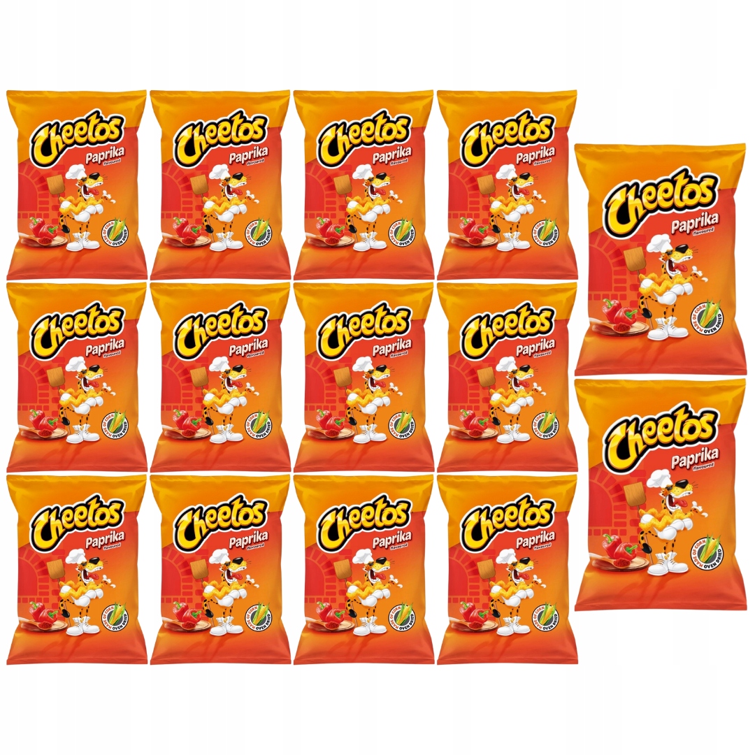 Levně Cheetos Kukuřičné křupky s příchutí papriky 130 g x 14 kusů