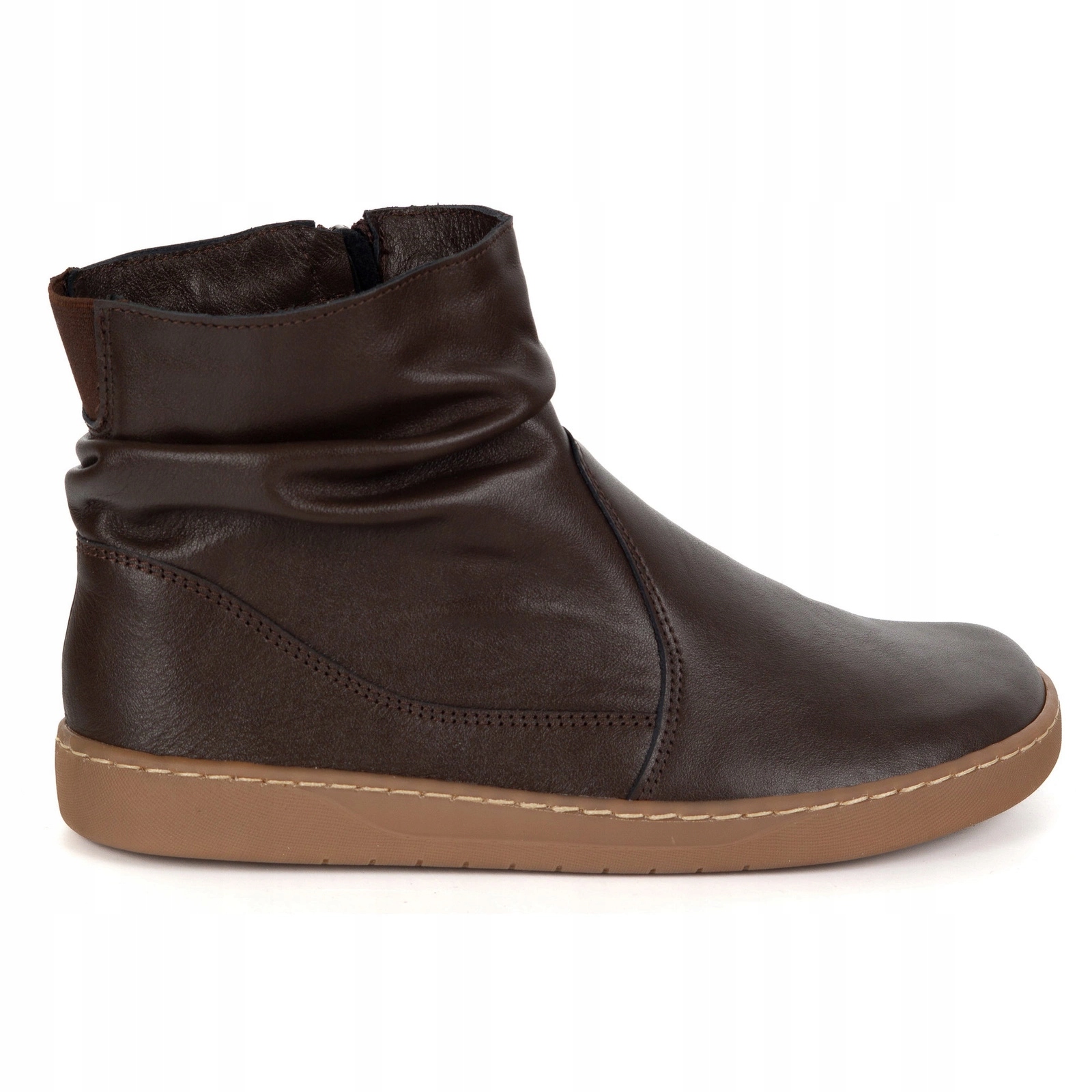 Dámské barefoot boty se zipem, zateplené, velikost 1297, hnědé, velikost 40