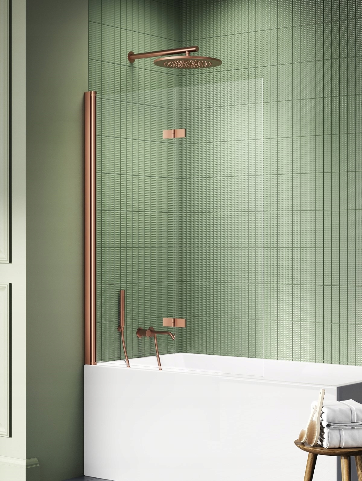 Nt Parawan nawannowy miedziany sczotkowany 120 L Soleo Copper Brushed