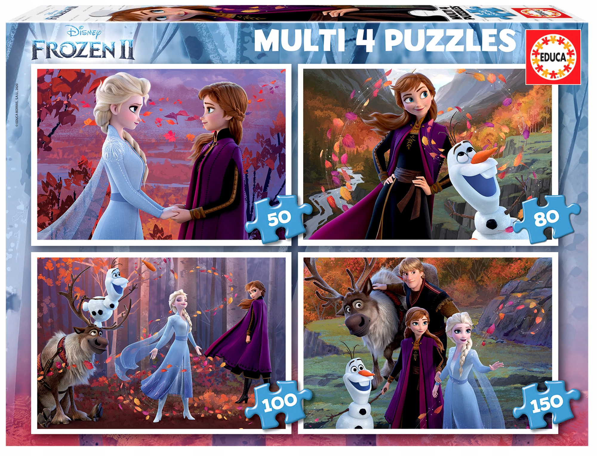 

Educa Puzzle 50 80 100 150 el Kraina Lodu II