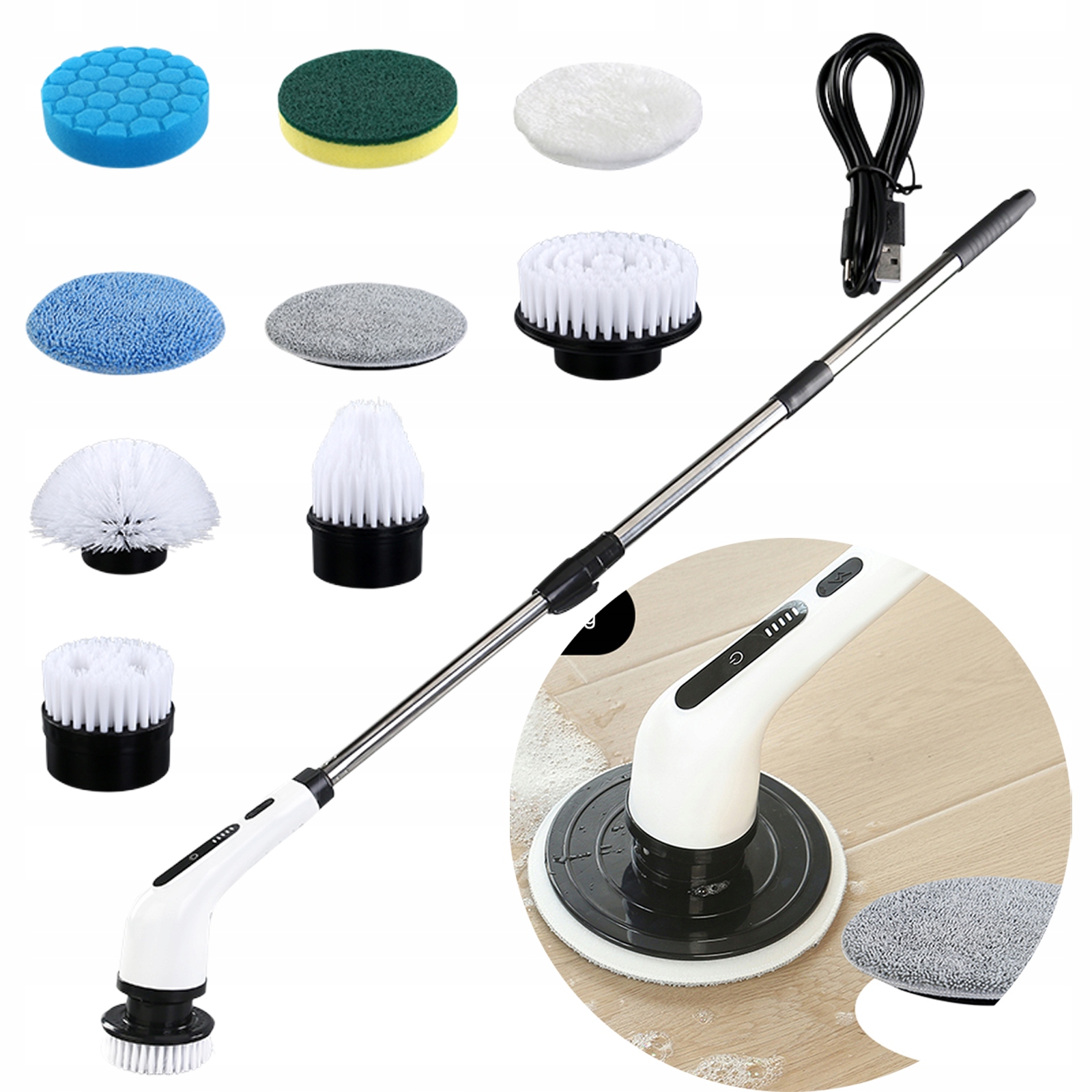 Levně Multifunkční Elektrický Drtič 9V1 S Nastavitelnou Rukojetí A Led Displejem