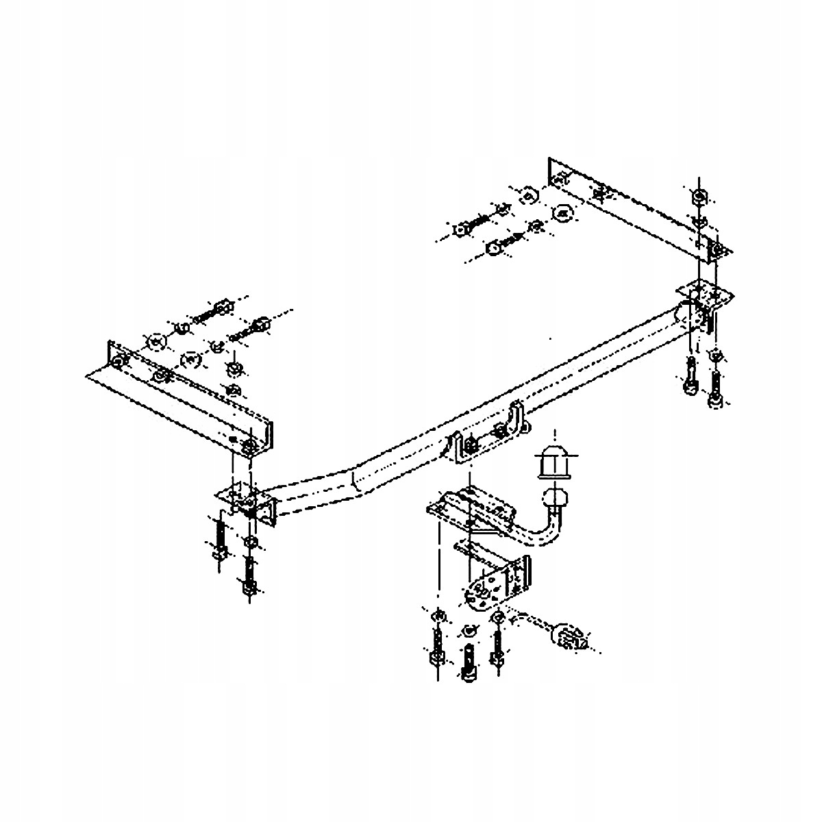 Hak Holowniczy nowy Wiązka do Mercedes E W210 Sedan 4D 95-02 13 PIN Producent Steinhof