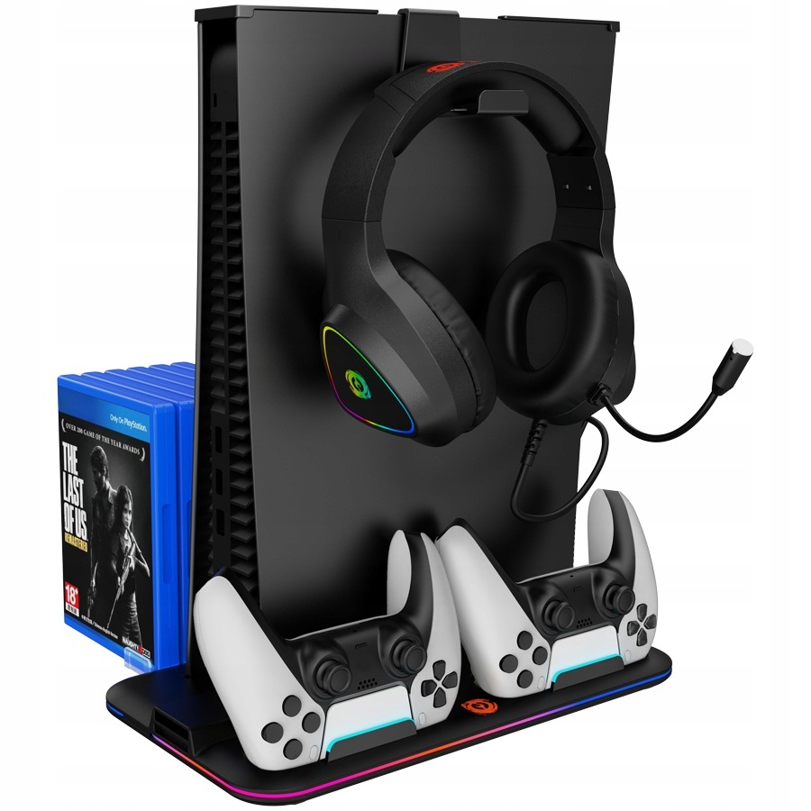 Canyon Podstawka CS-5 Rgb PS5 Ładowanie Chłodzenie Czarna
