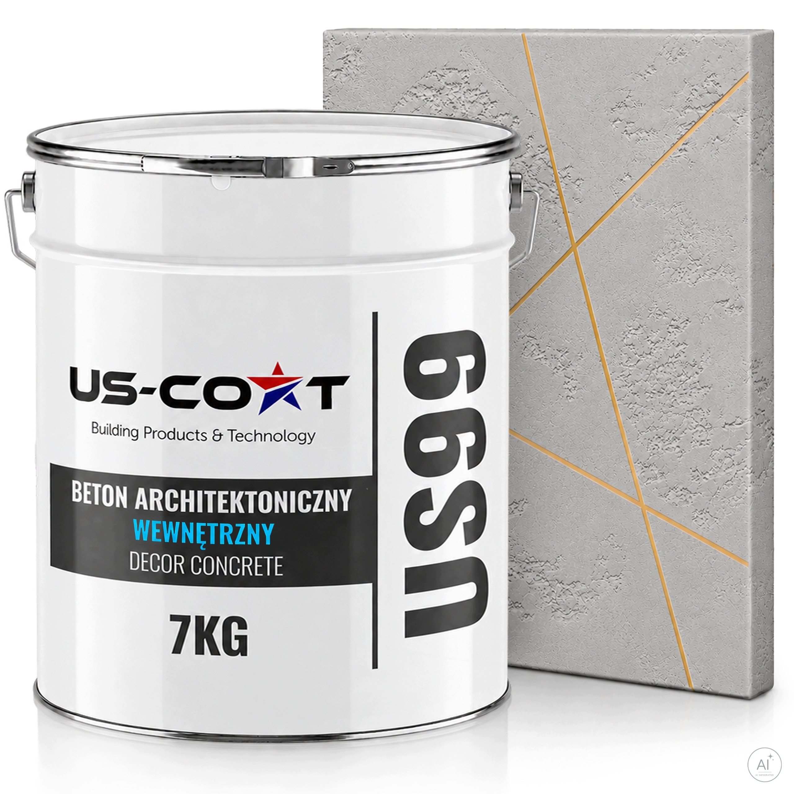 Vnitřní Architektonický Beton Šedý Světlý F264 5m2 7kg Omítka Na Zeď