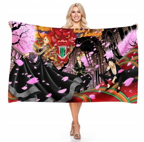 RĘCZNIK PLAŻOWY Z ANIME ONE PIECE 70x140cm