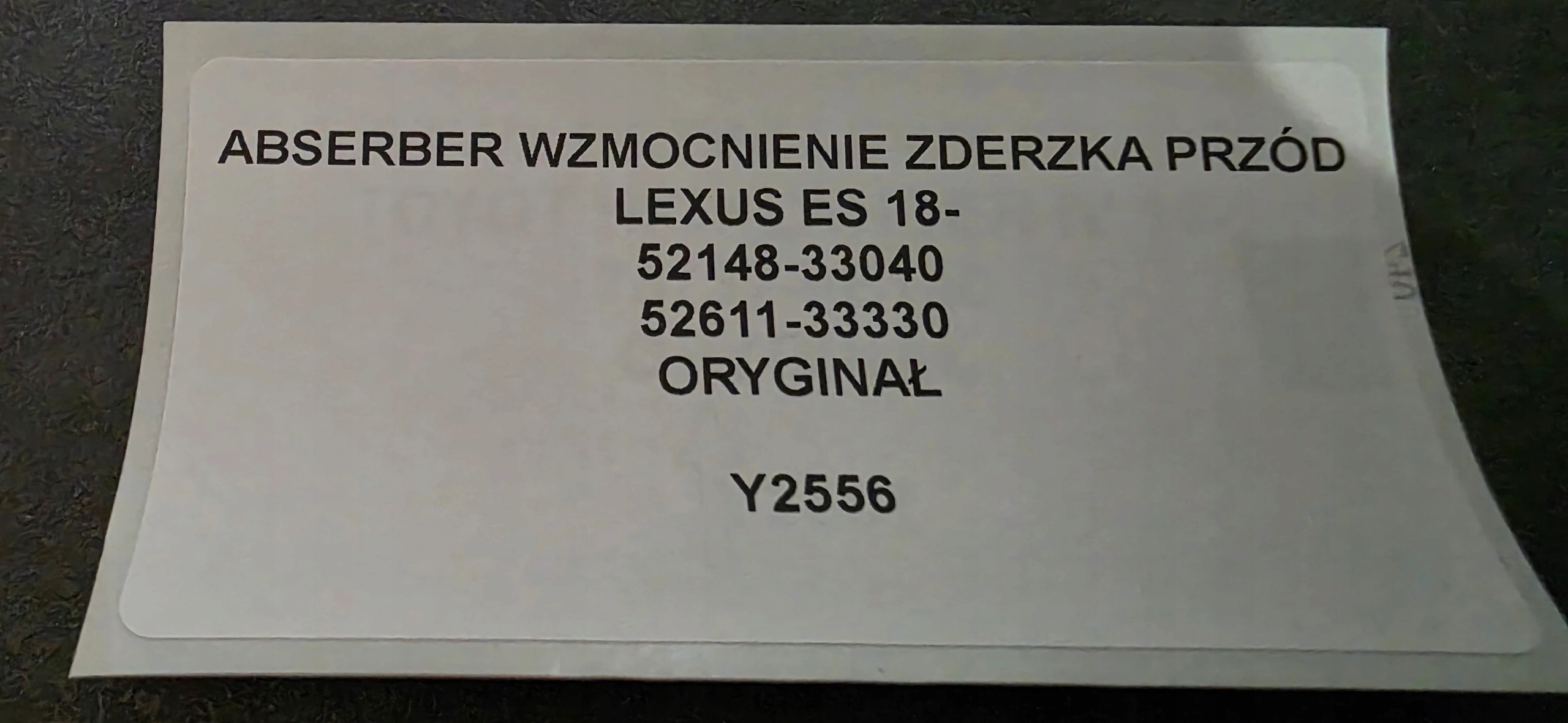 ABSORBER příčka nárazníku předek LEXUS ES VII 18- originál 52148-33040