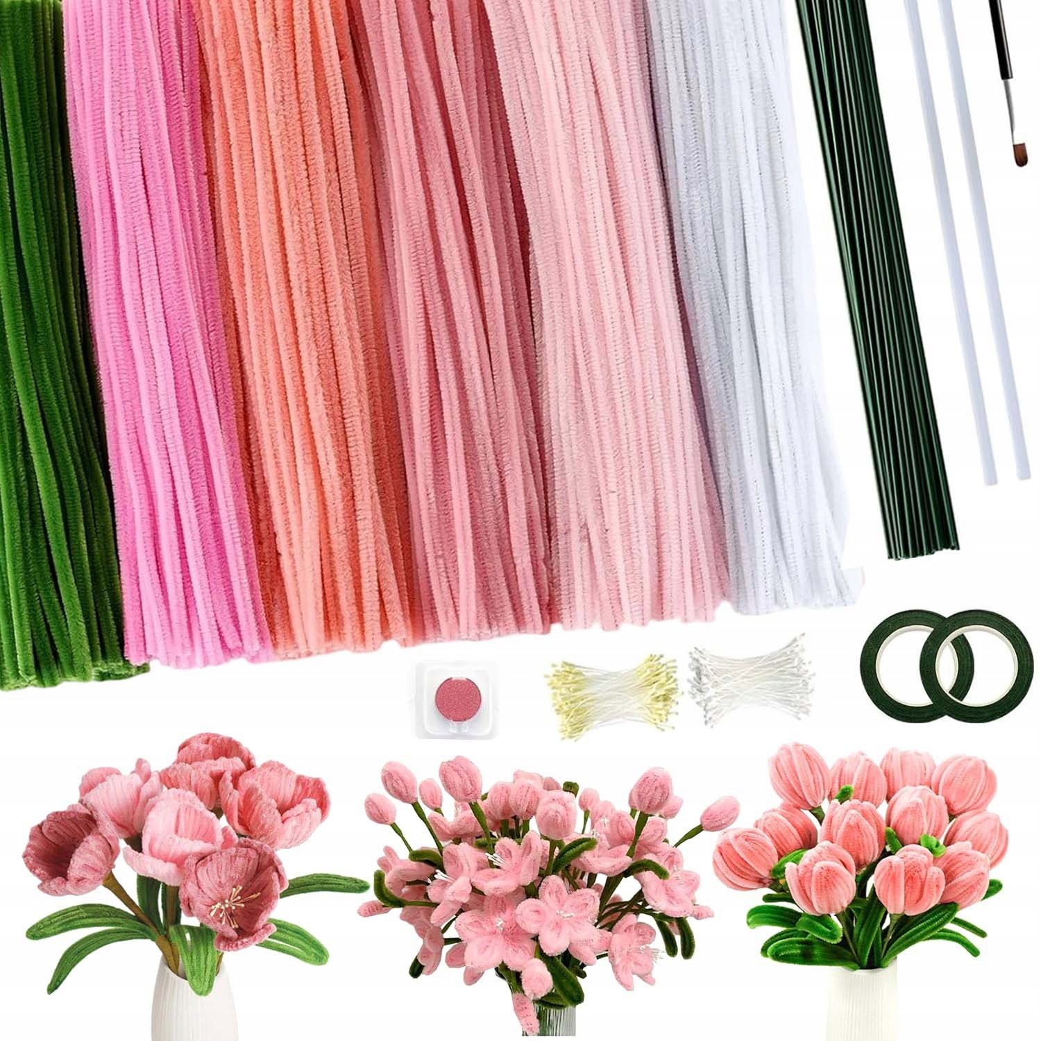 Kreativní Drátky Floristické Sada 540 Kusů Nadýchané Vytěráky Pro Dítě