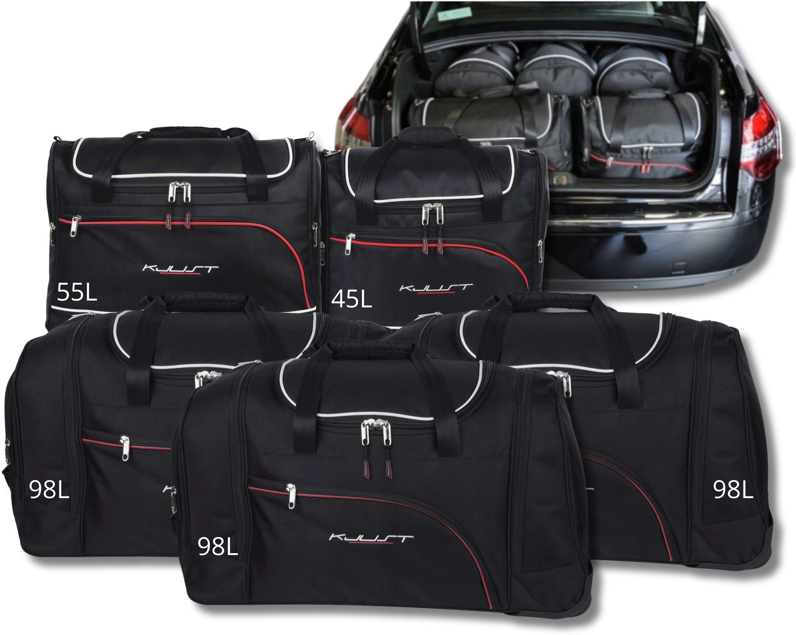 Sada tašiek Kjust do batožinového priestoru Citroen C5 Limousine 2007-2017 5 ks