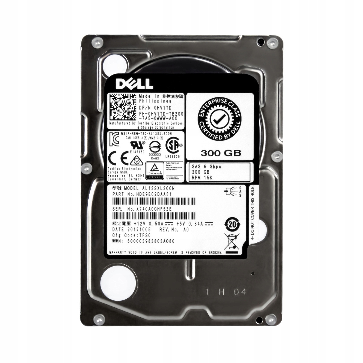 Dell 0HV1TD 300GB 15K 64MB SAS-2 2.5'' AL13SXL300N