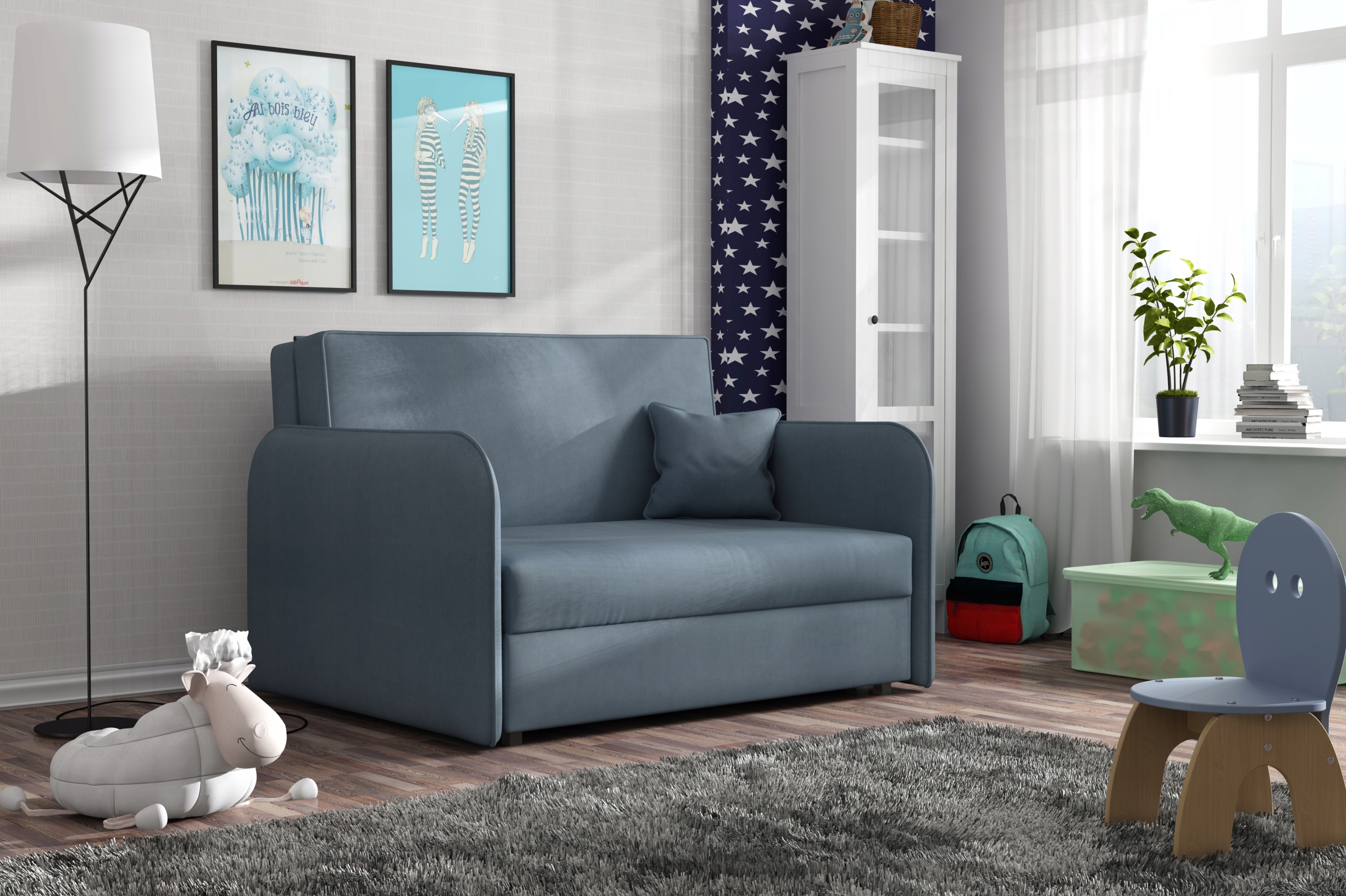 

Viva Loft II sofa dziecięca rozkładana pojemnik