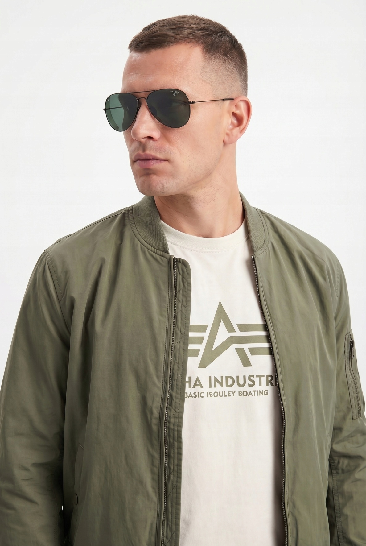 Sluneční brýle Top Gun black zelená skla