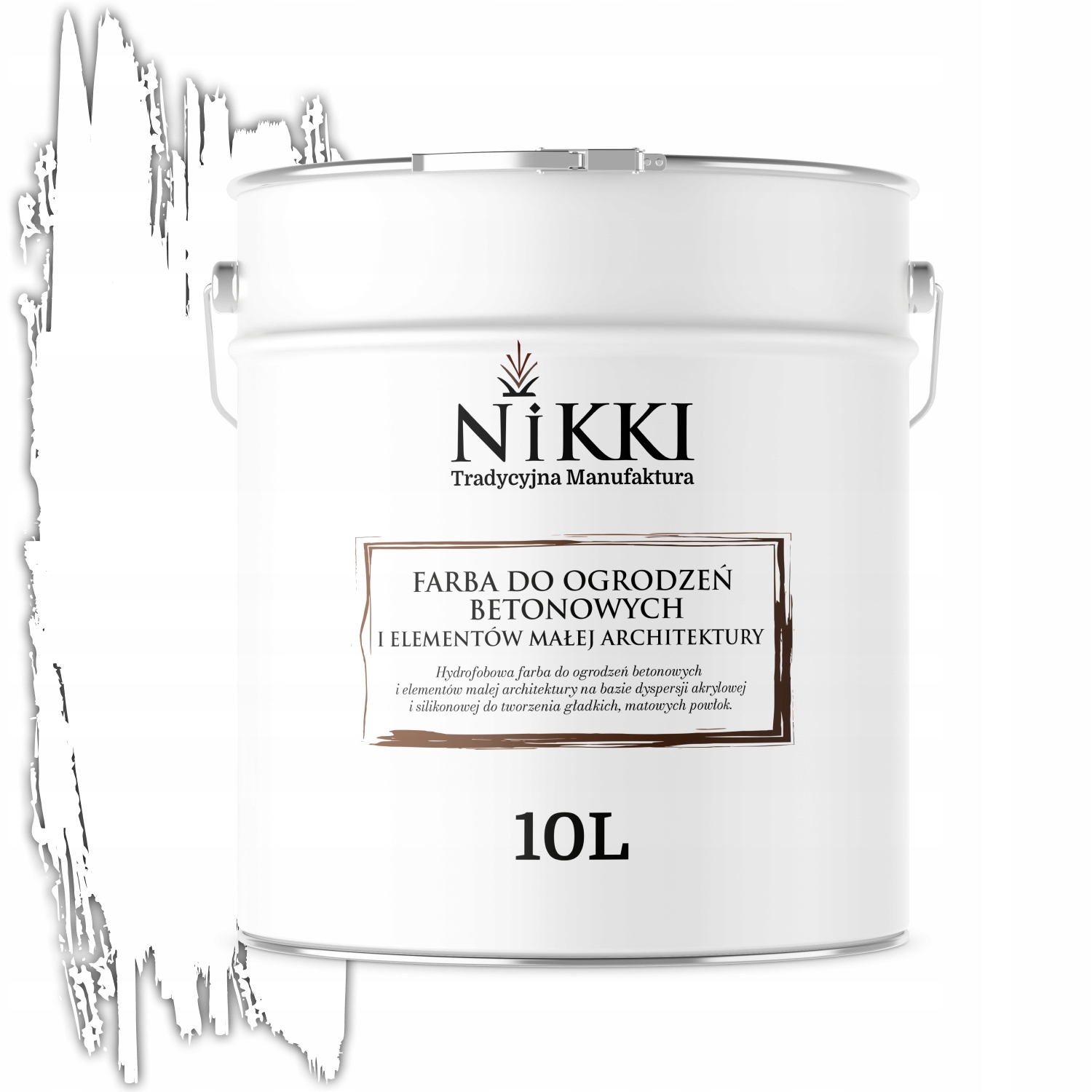 Farba Na Maľovanie Plotov 10 L Betónových Kvetináčov Farba Snehovo Biela