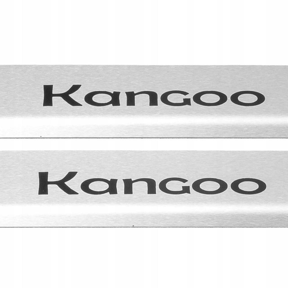 Nakładki progowe RENAULT KANGOO MK2 COMPACT ze stali nierdzewnej 304 Napisy