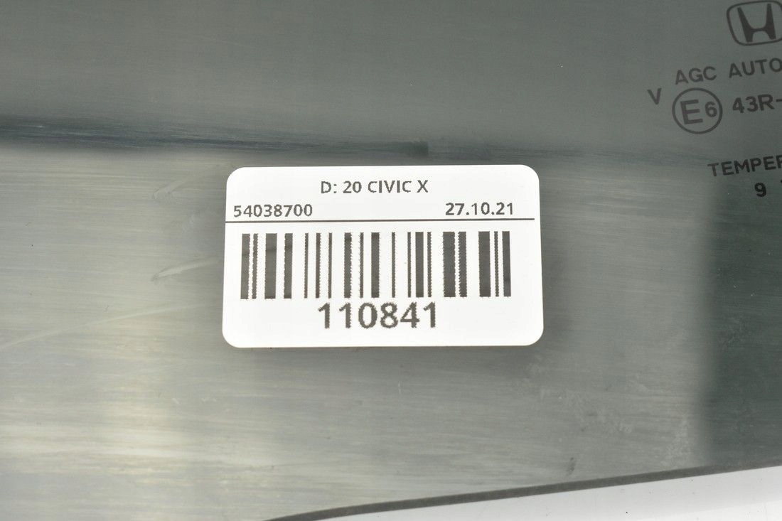 SZYBA DRZWI LEWY TYŁ HONDA CIVIC X HB 17- 2019 Producent części Honda OE
