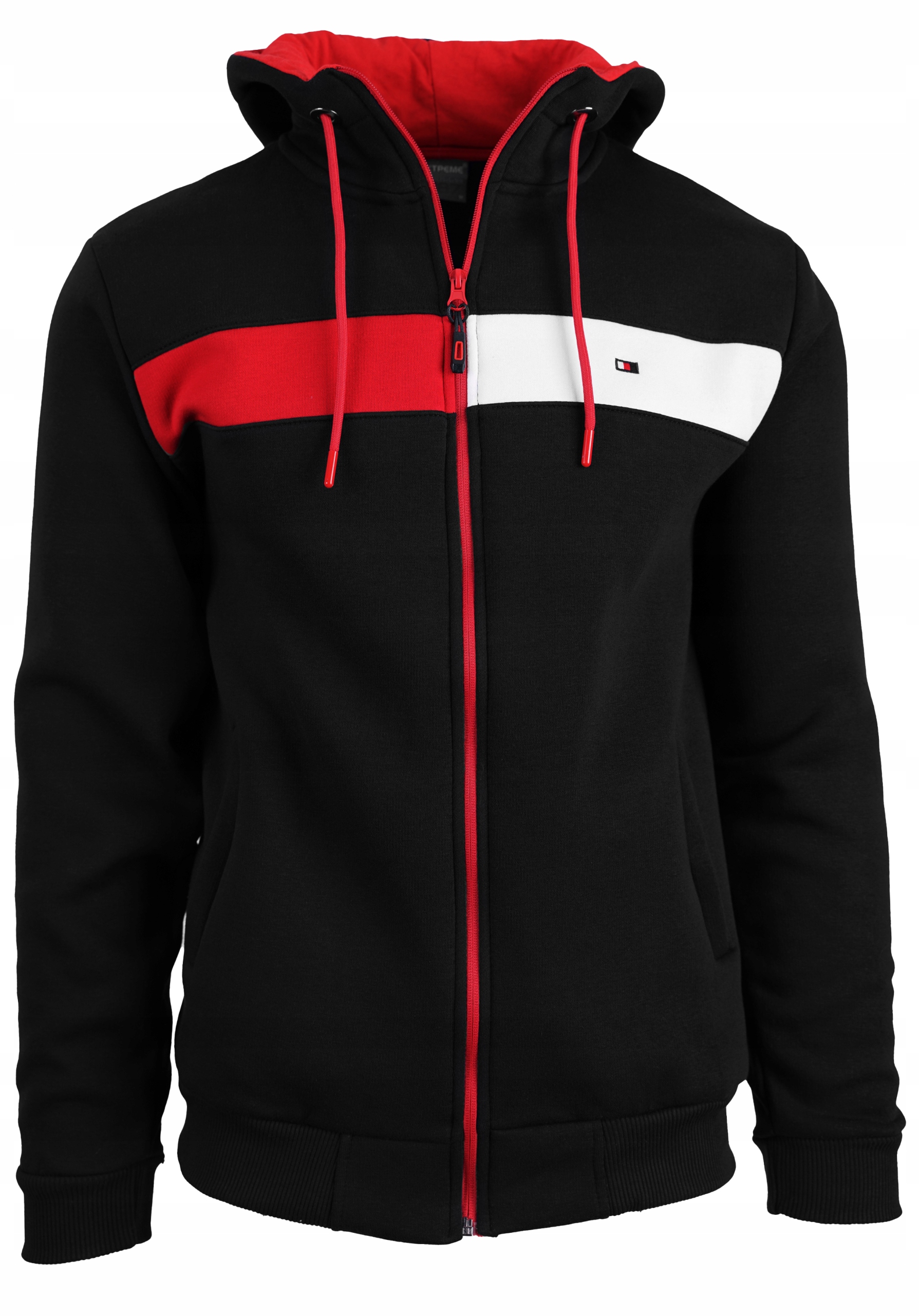 

Bluza Męska Rozpinana Z Kapturem Czarna Gruba XL