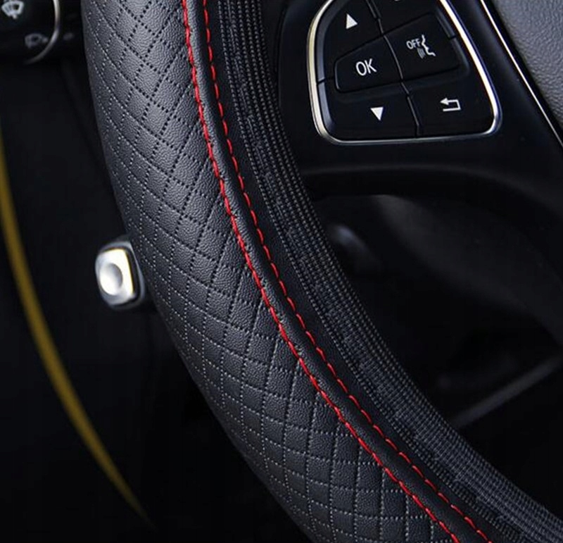 POKROWIEC NA KIEROWNICĘ NAKŁADKA CZARNO-CZERWONA ELEGANCKA EAN (GTIN) 5906109994170