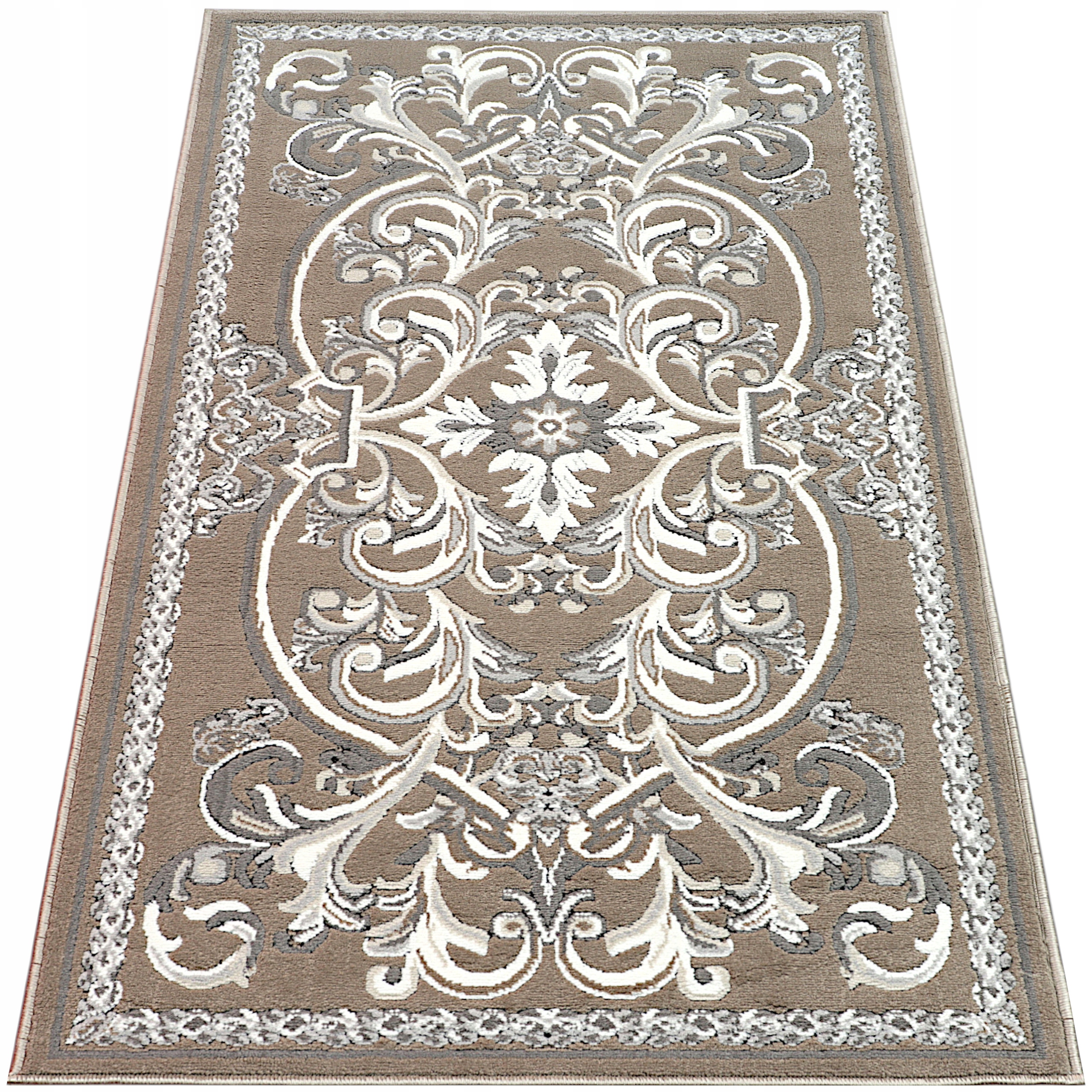 Koberec Do Obývačky Veľký Bronzový Béžový 160x220 Tradičný Klasický Do Izby