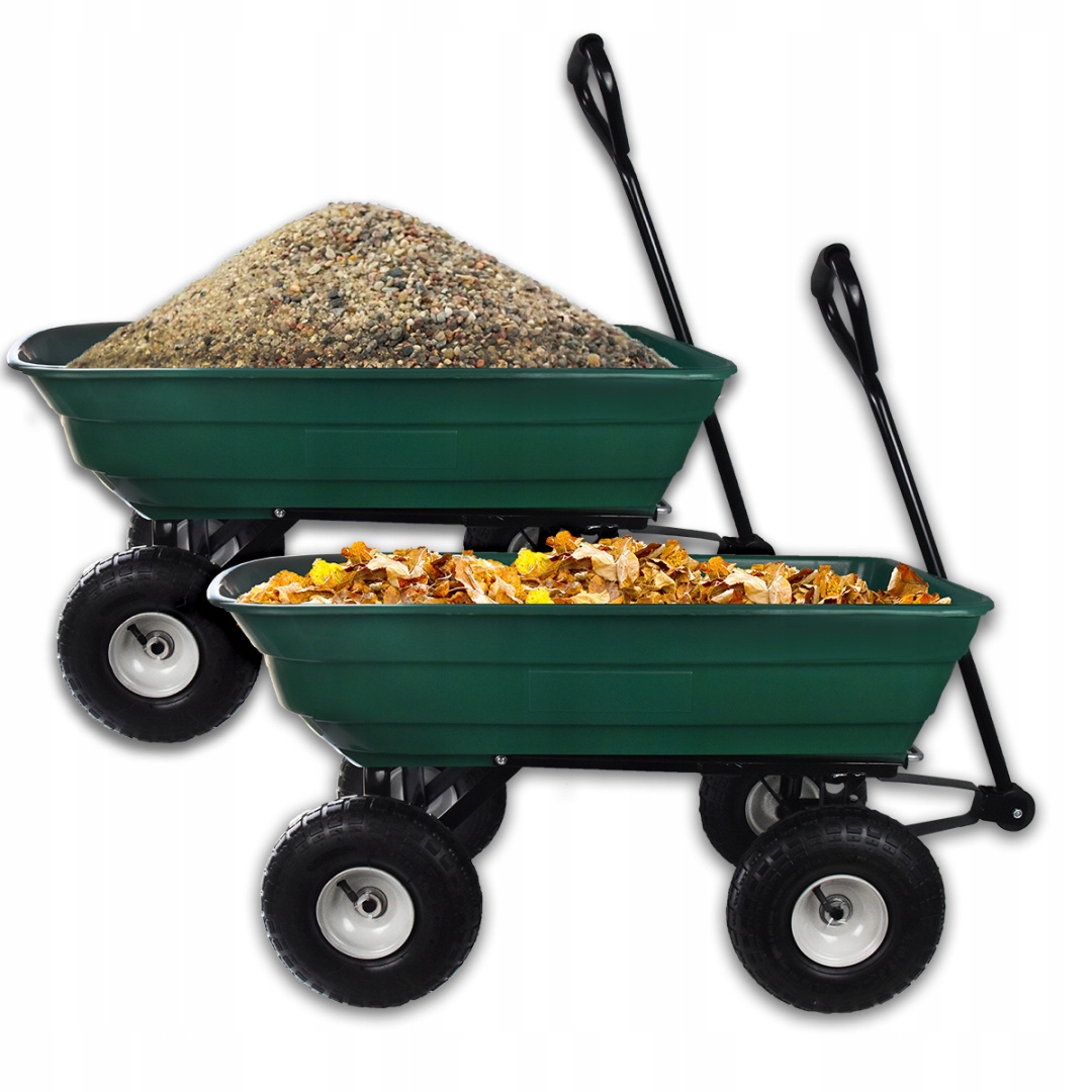 WÓZEK OGRODOWY TACZKA WYWROTKA TRANSPORTOWA 4 KÓŁKA 240KG 120L Marka Bituxx