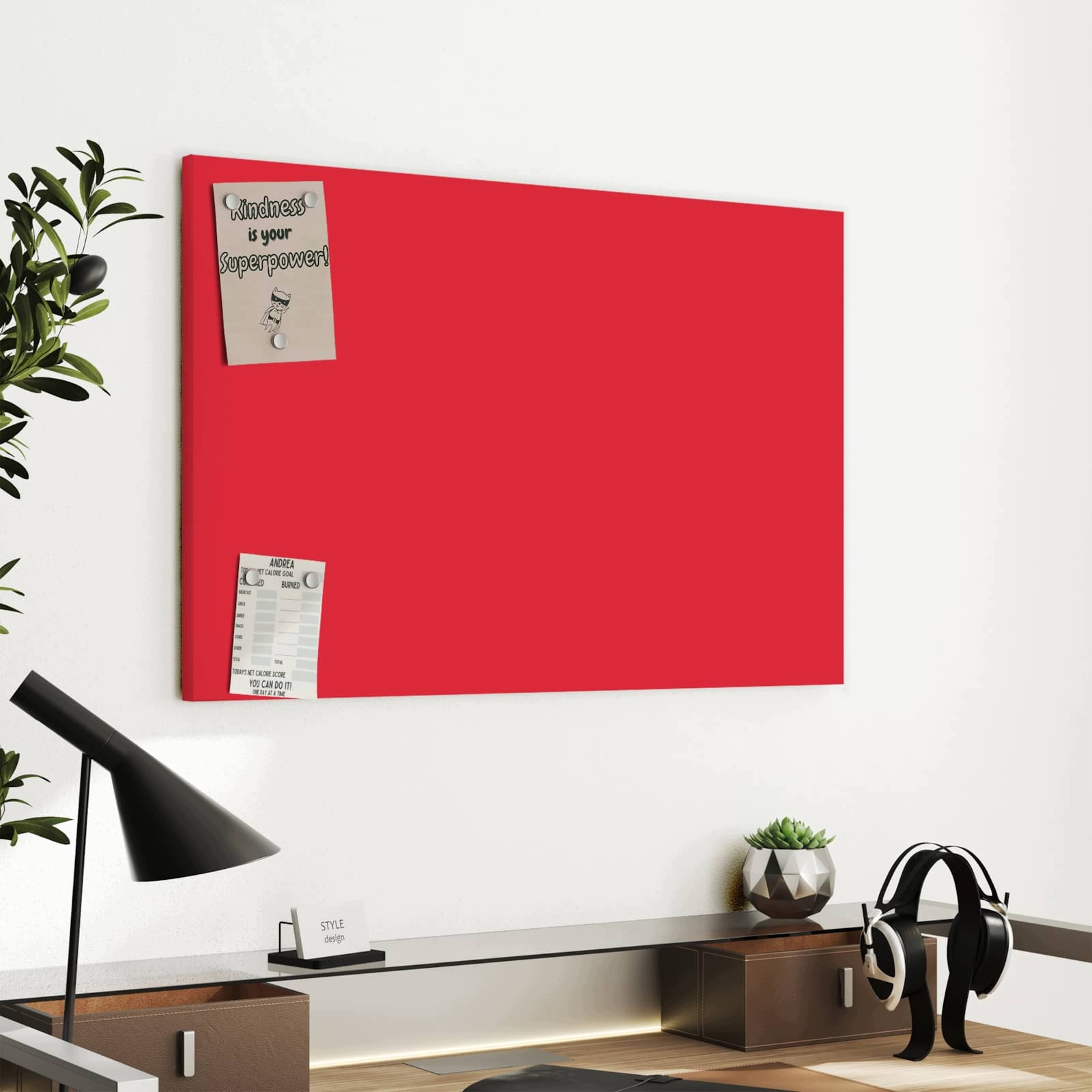 Magnetická tabule Ružowo-Červené Pozadí 60 × 40 cm