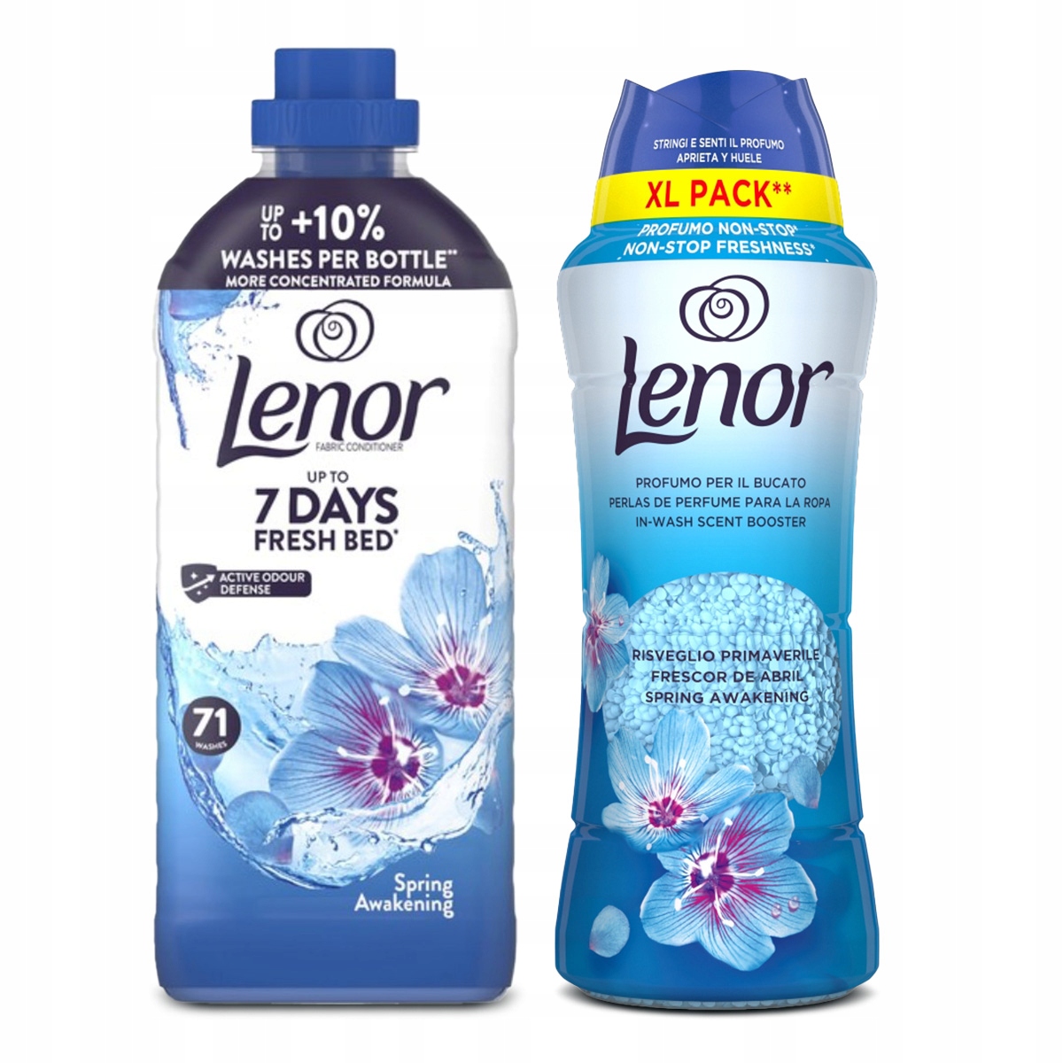 Levně Sada Lenor Spring Awakening tekutá aviváž 1,25 l vonné perličky 495