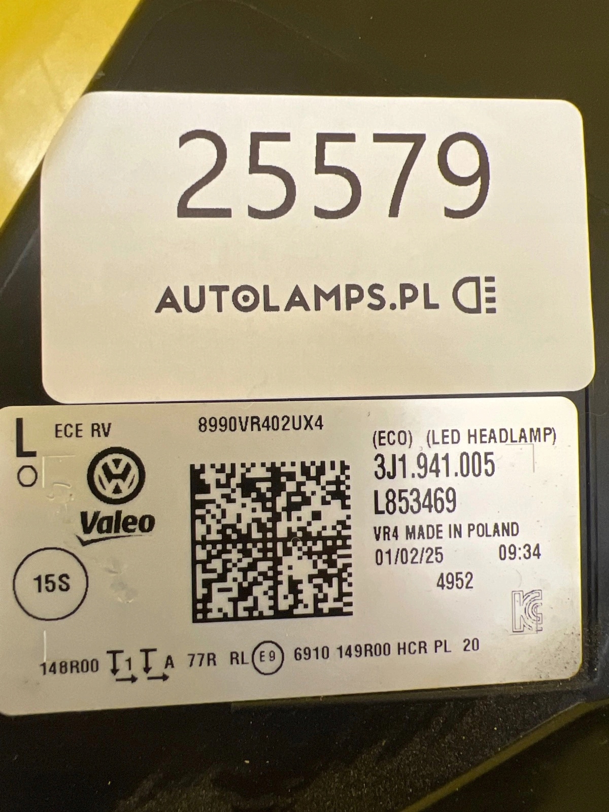 light left VW Passat B9 Full Led 3J1941005