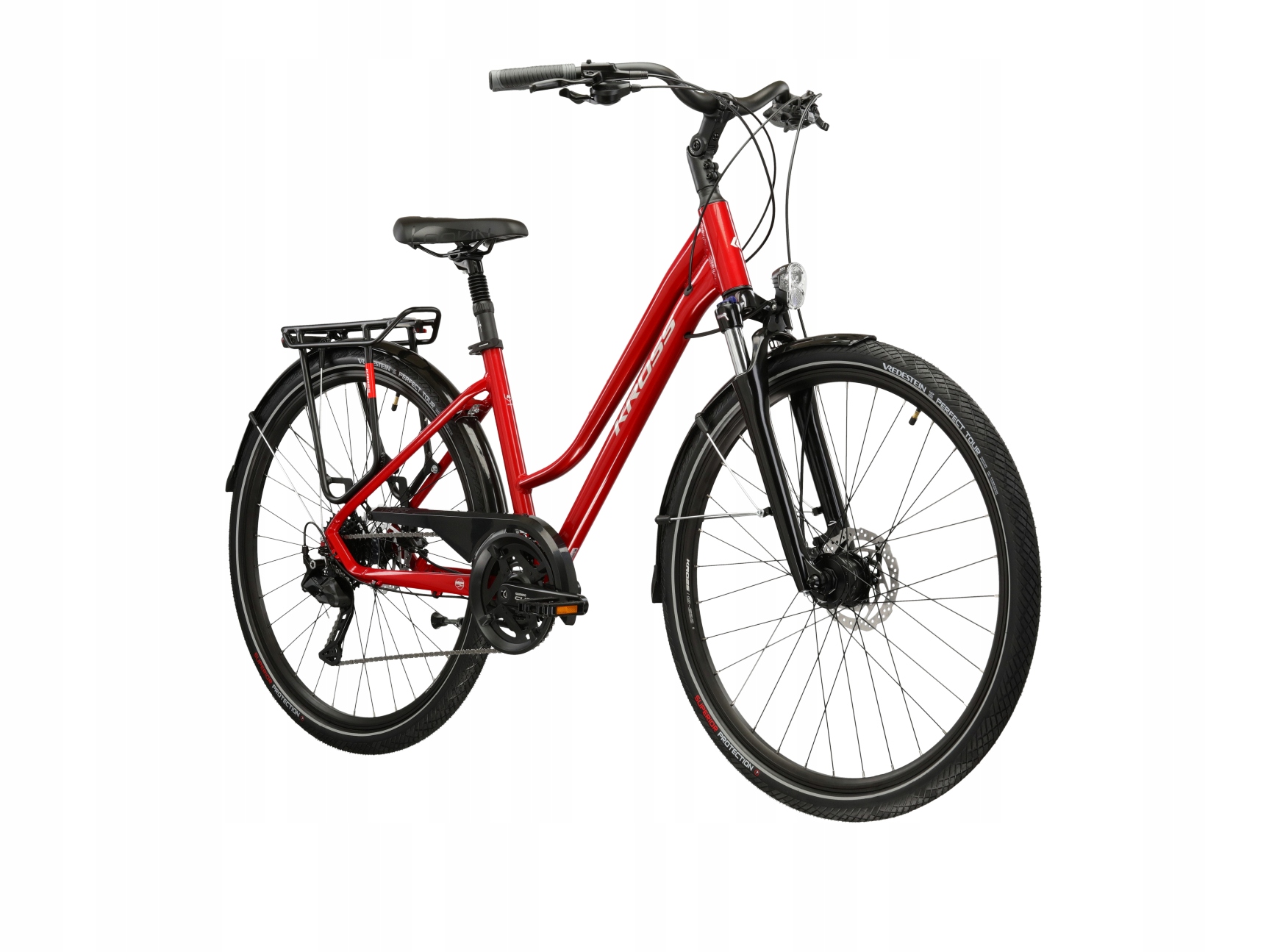 Rower damski Kross Trans 5.0 rozmiar M koła 28 Shimano Cues Czerwony