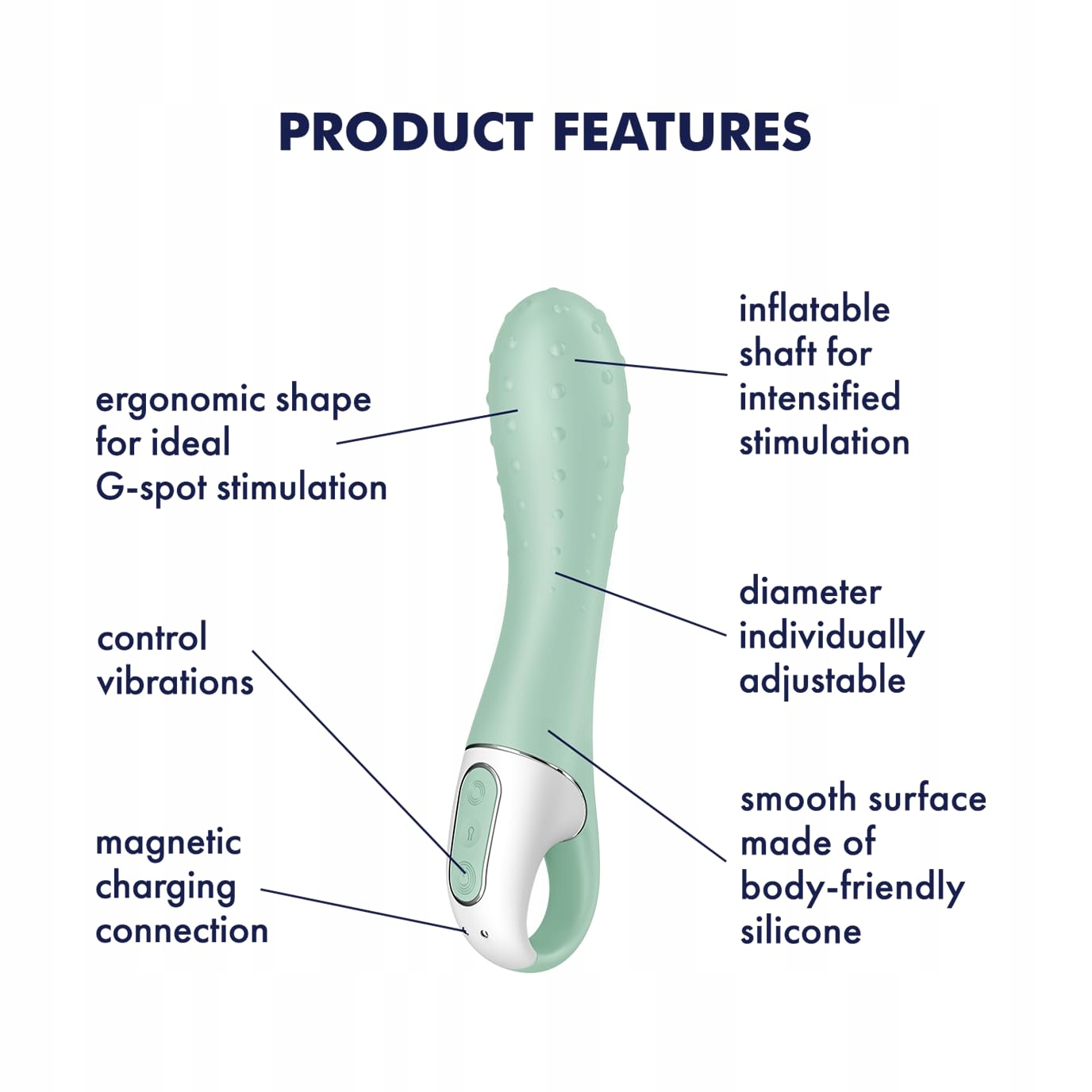 SATISFYER Wibrator Powietrzny G-Punkt Silikon Wodoodporny 12 Programów — miniatura 3