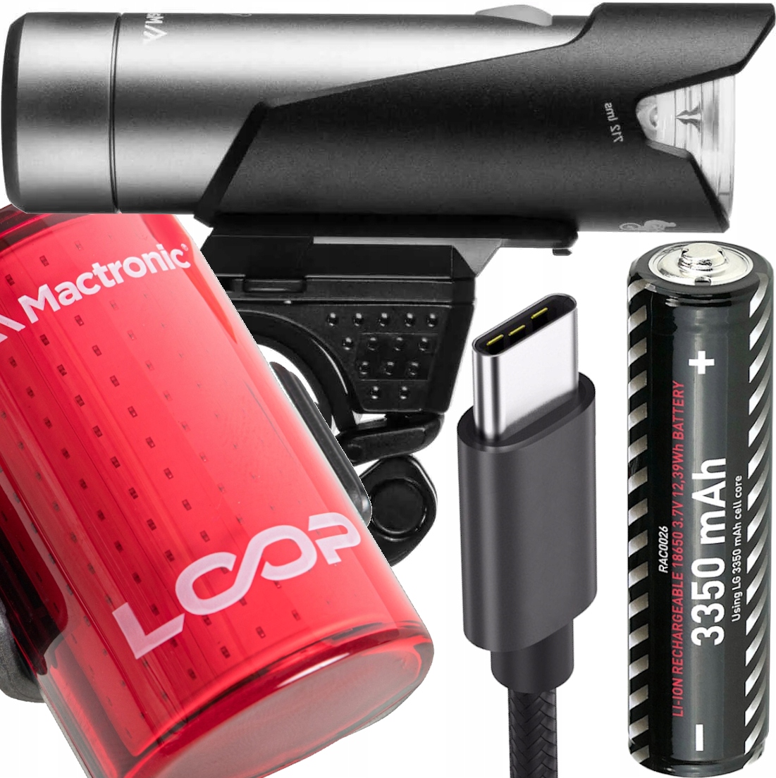 Mactronic Noise 04 Loop: Sada Profesionálních Světel Na Kolo 854 lm